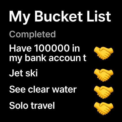 Bucket List - Checked